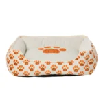 Thrills & Chills® Cuddler Pumpkin Paws Spooky Cuddler Bed - Orange, White & Green - Image 2