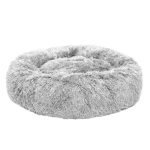 FurHaven Calming Cuddler Donut Pet Bed - Mist Gray 36" - Image 4