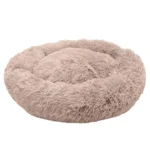 FurHaven Calming Cuddler Donut Pet Bed - Taupe 36" - Image 4