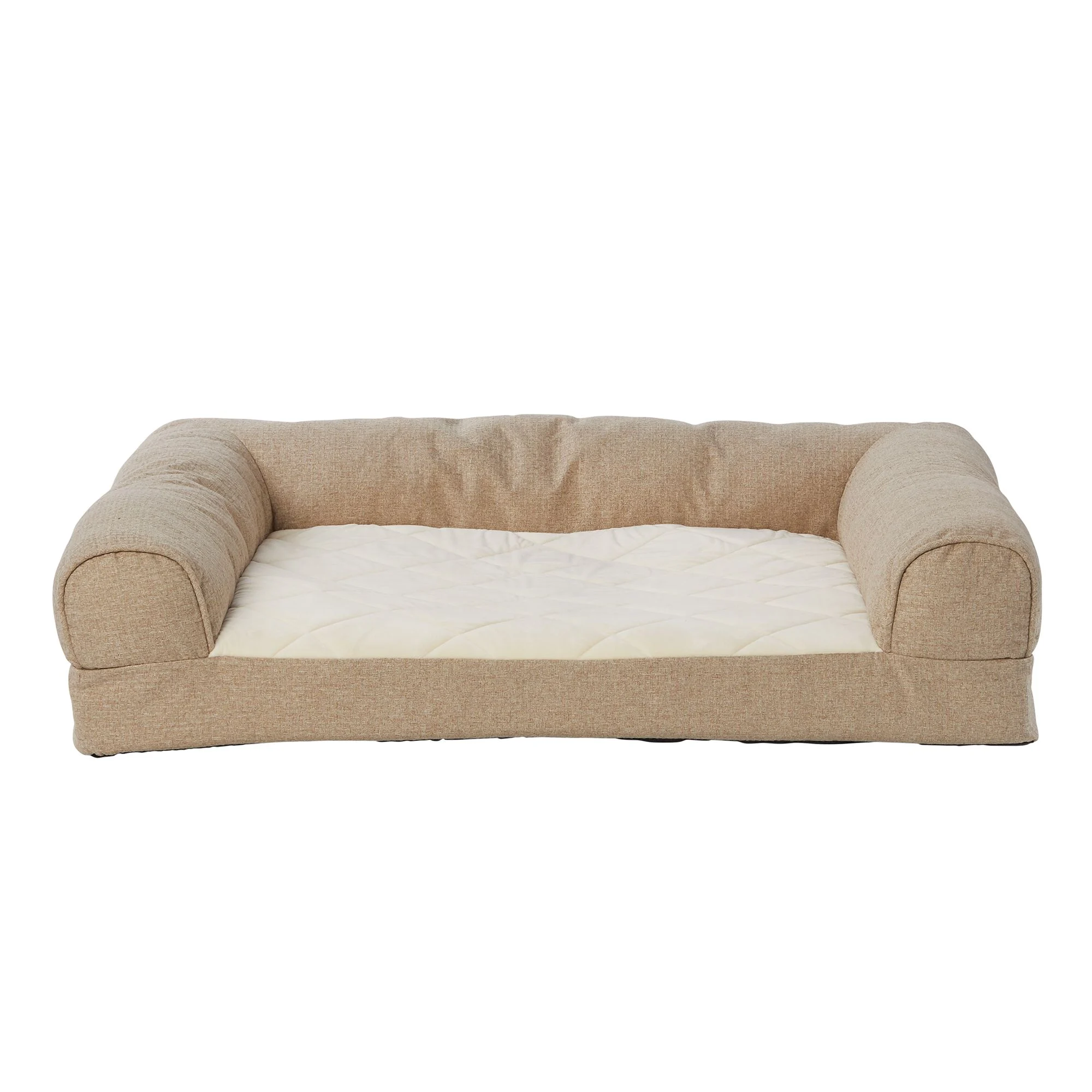 img_1761379014641_360_vcGpnYWjs.webp Top Paw® Tan Basket Weave Orthopedic Couch Dog Bed - Image 1