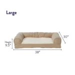 Top Paw® Tan Basket Weave Orthopedic Couch Dog Bed - Image 2