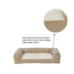 Top Paw® Tan Basket Weave Orthopedic Couch Dog Bed - Image 3