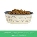 Top Paw® Novelty Dog Faces Stainless Steel Dog Bowl - Image 4