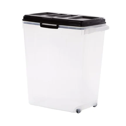 Top Paw® Plastic Food Storage Container with Dual-Sided Lid and Built-In Scoop, BPA-Free