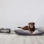 Top Paw® Grey Stone Top with Metal Legs Elevated Double Diner Dog Bowls - Image 4