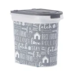 Paw Prints Printed Pet Food Storage Container with Wheels, 26-lb