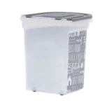 Paw Prints Printed Pet Food Storage Container with Wheels, 26-lb - Image 2