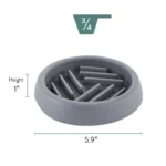 Top Paw® Grey Puzzle Slow Feeder Dog Bowl, 0.75-cup - Image 2