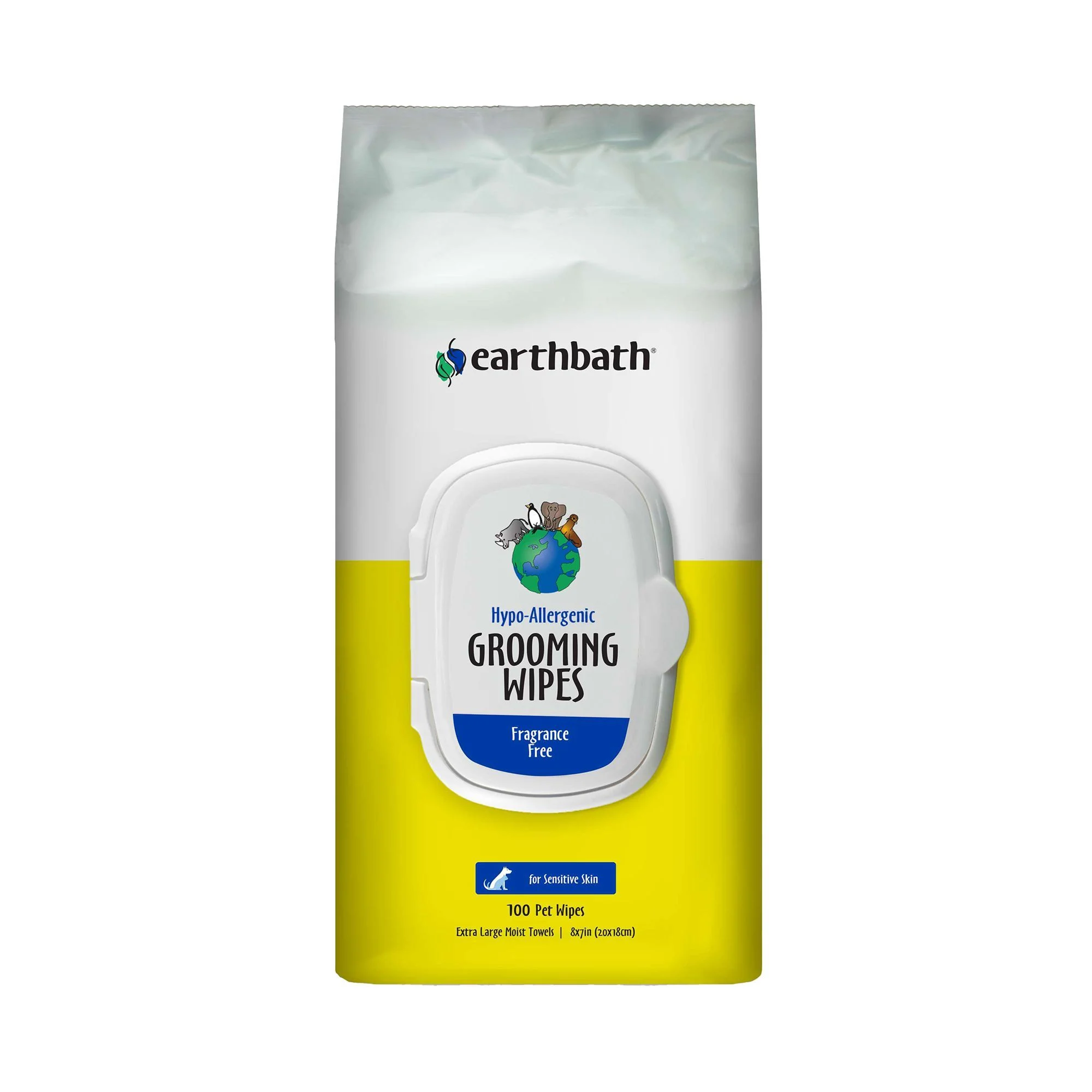 img_1761381406948_975_A8pa3Cmdm.webp Earthbath Hypo-Allergenic Fragrance Free Grooming Wipes for Pets - Sensitive Skin - XL Towel - 100ct - Image 1