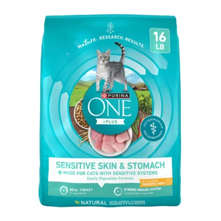 Purina® ONE® +Plus Sensitive Skin & Sensitive Stomach Adult Cat Dry Food - Turkey