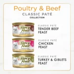 Purina® Fancy Feast® Classic Pate Wet Cat Food - Poultry & Beef, Variety Pack, 3 Oz, 30 Count - Image 3