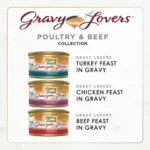 Purina® Fancy Feast® Gravy Lovers Wet Cat Food - Poultry & Beef, Variety Pack, 3 Oz, 30 Count - Image 3
