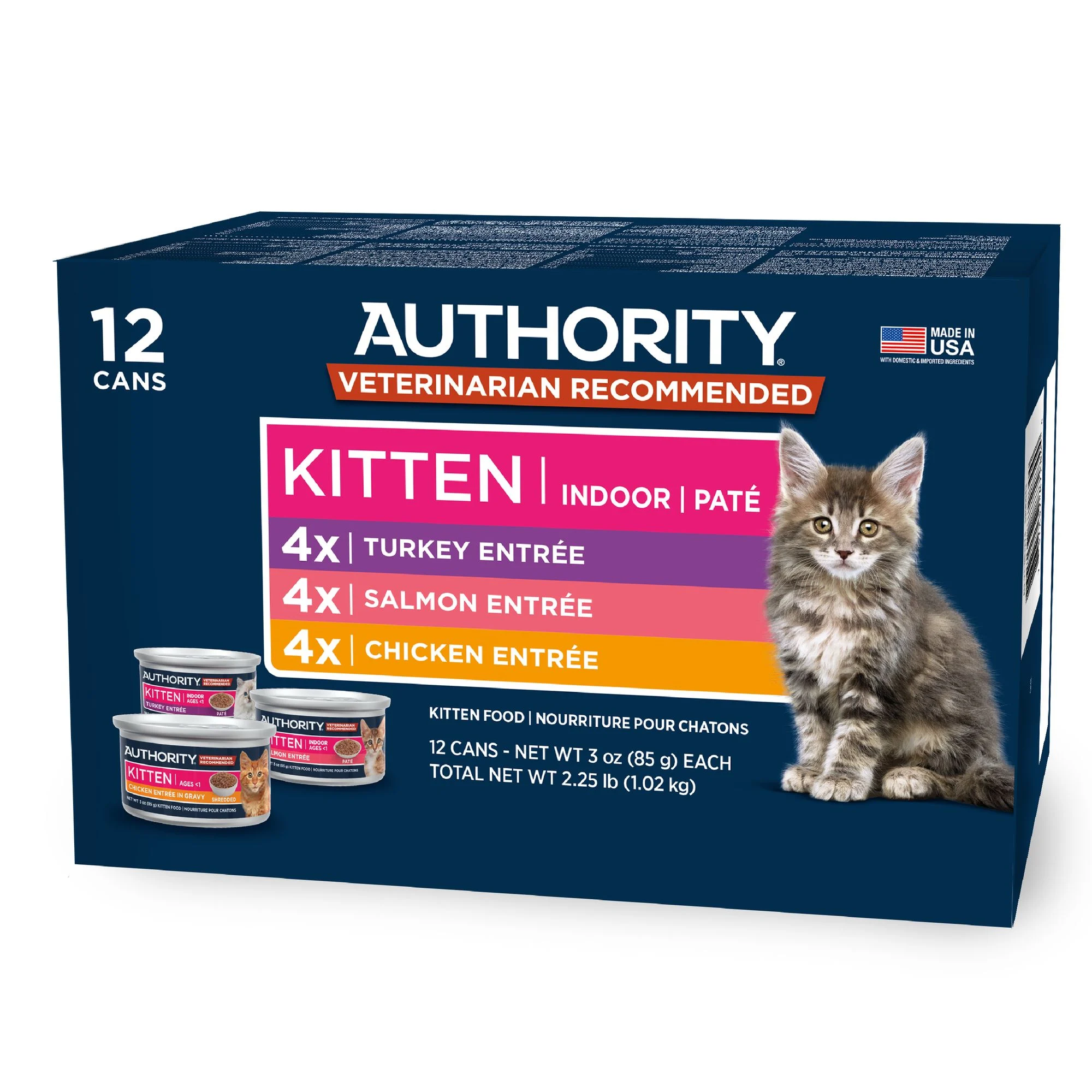img_1761532378944_263__xdXTdh5W.webp Authority® Everyday Health Indoor Kitten Cat Wet Food - Variety Pack, 12 CT, 36 OZ - Image 1