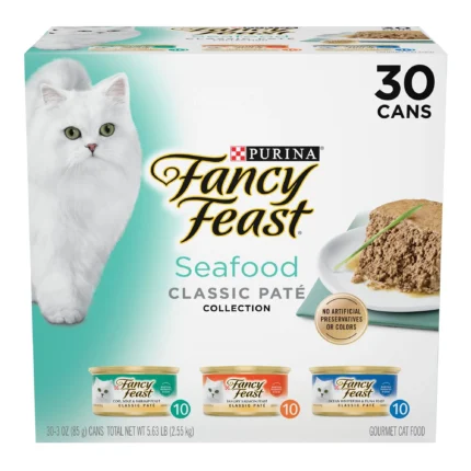 Fancy Feast® All Life Stages Cat Wet Food - Classic Pate, Seafood, Variety Pack, 3 OZ