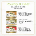 Purina® Fancy Feast® Classic Pate Wet Cat Food - Poultry & Beef, Variety Pack, 3 Oz, 30 Count - Image 3