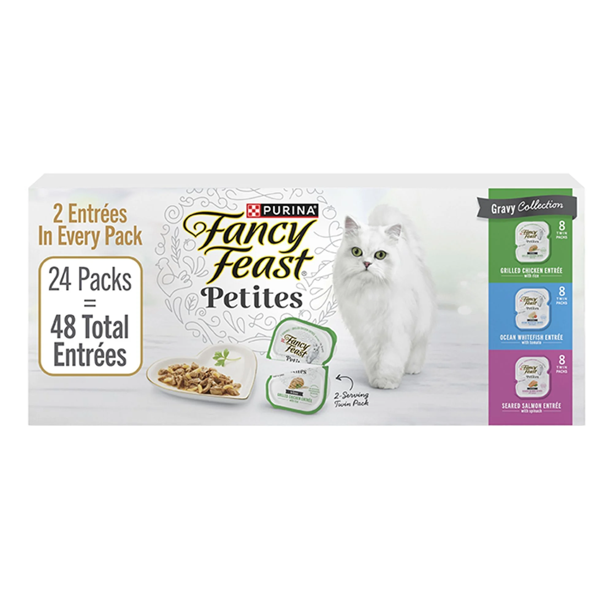 img_1761532940339_718_P8r-pyYEK.webp Fancy Feast® Petites All Life Stages Cat Wet Food - Topper, Variety Pack, 24 CT, 67.2 OZ - Image 1