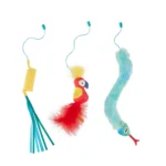 Whisker City® Jungle Mix & Match Teaser Attachements Cat Toy 3 Count