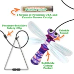 Meowijuana® Jump 'n' Jamb Flashy Dragonfly Refillable Catnip Swinging Teaser Cat Toy - Image 3