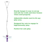 Meowijuana® Jump 'n' Jamb Flashy Dragonfly Refillable Catnip Swinging Teaser Cat Toy - Image 5