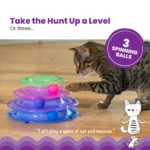 Catstages Tower of Tracks Interactive 3-Tier Track Cat Toy - Image 2