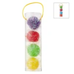 Whisker City® Tinsel Balls Cat Toys - 4 Pack (COLOR VARIES) - Image 4