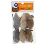 Whisker City® Wool Mice Cat Toys - 6 Pack - Image 2