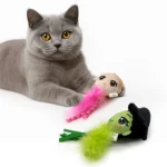 Wicked Glinda and Elphaba Heads Plush Cat Toy, 2 Pack - Image 5