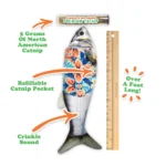 Meowijuana® Get Kickin' Big Fishy Tourist Catnip Kicker Cat Toy - Image 3