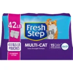 Fresh Step Multi-Cat Clumping Litter With Febreze Freshness, Bag, 42 LB