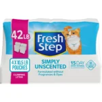 Fresh Step Simply Unscented Clumping Cat Litter, Bag, 42 LB