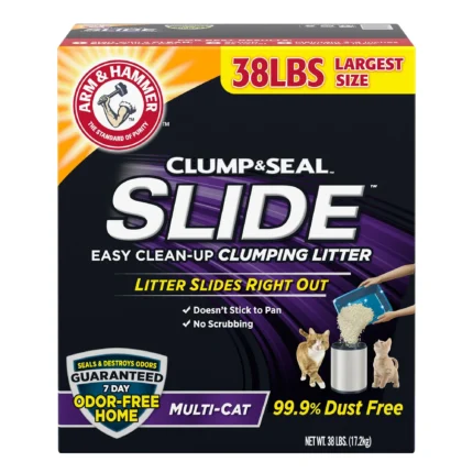 Arm & Hammer™ Clump & Seal Slide Clumping Multi-Cat Clay Cat Litter - Low Dust