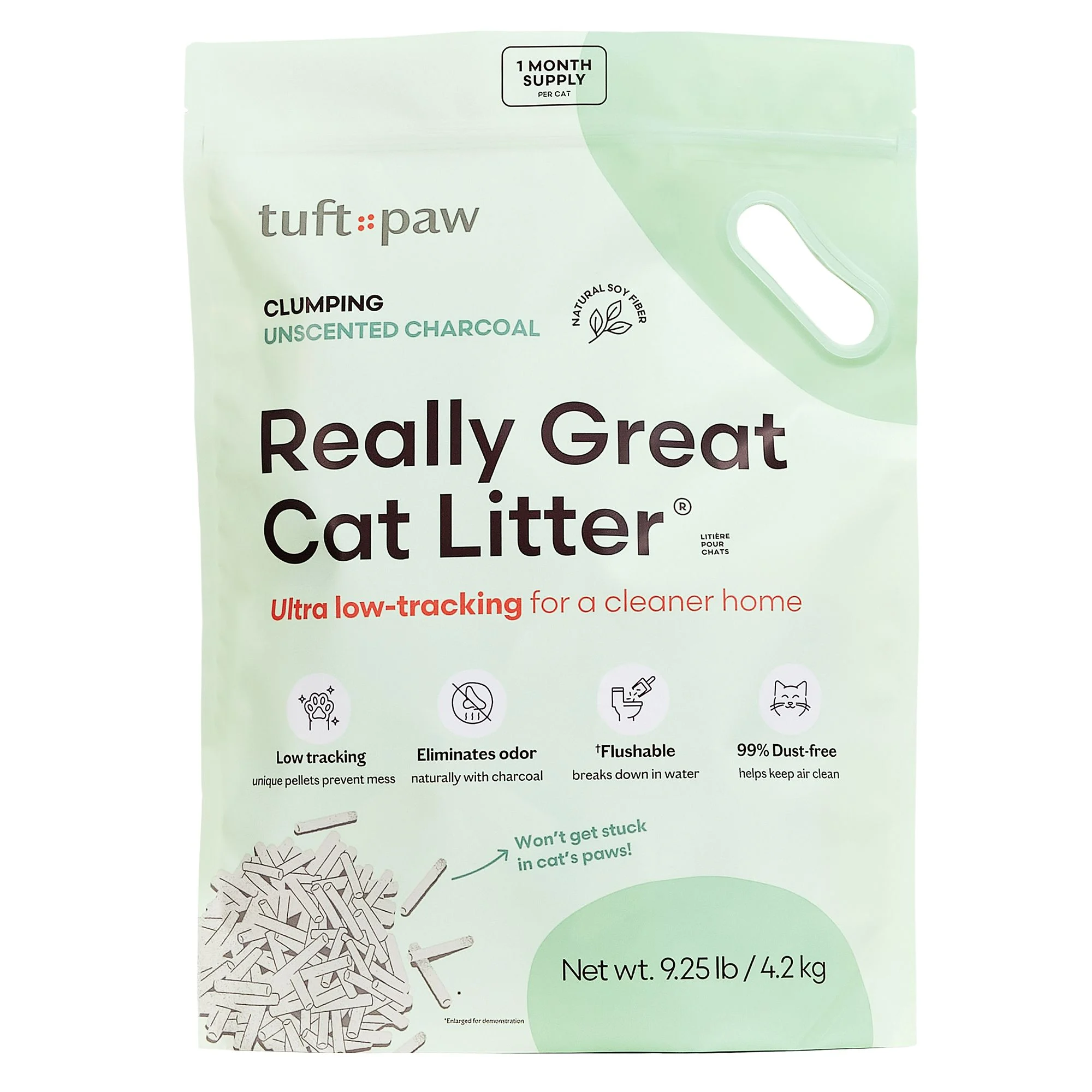 img_1761548352096_804__CagfuITh.webp Tuft + Paw - Really Great Tofu Cat Litter - Unscented, Flushable, 9.25 LB - Image 1