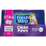Fresh Step Clean Paws Multi-Cat Litter with Febreze, 37.8 LB