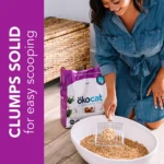 Okocat® Less Mess Clumping Wood Cat Litter - Low Dust, Low Tracking, Natural - Image 5