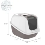 ExquisiCat® Jumbo Flip Top Litter Box with Door - Image 2