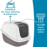 ExquisiCat® Jumbo Flip Top Litter Box with Door - Image 3