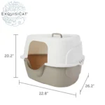 ExquisiCat® Hooded Corner Litter Box - Image 2