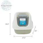ExquisiCat Smart Cat Hooded Litter Box with Door - Image 2