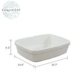 ExquisiCat White & Tan Sifting Litter Box - Image 2