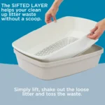 ExquisiCat White & Tan Sifting Litter Box - Image 3