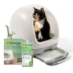 Purina Tidy Cats Breeze Hooded Cat Litter Box System Starter Kit - Litter Box, Pellets & Pads