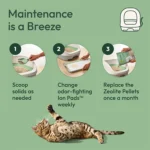 Purina Tidy Cats Breeze Hooded Cat Litter Box System Starter Kit - Litter Box, Pellets & Pads - Image 7