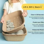 Kitty Sift Disposable Sifting Litter Box, 3-Pack Sifting Liners - Image 2
