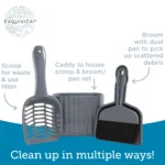 ExquisiCat® 3-in-1 Litter Scoop Sweep and Storage Caddy - Image 2