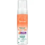 TropiClean Natural Flea + Tick No-Rinse Cat Shampoo - 7.4 oz Bottle