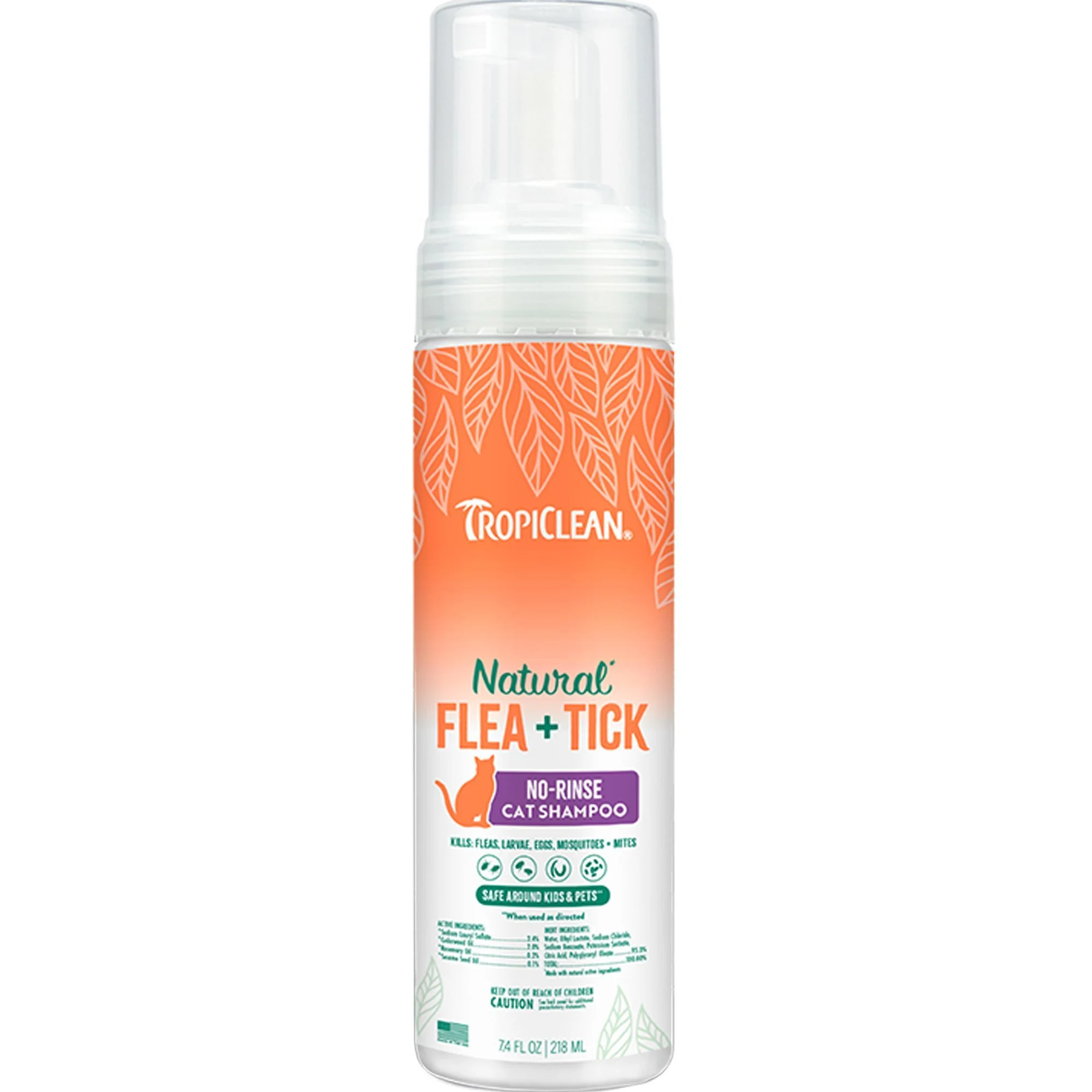 img_1761616102100_841_DzkYcfjMz.webp TropiClean Natural Flea + Tick No-Rinse Cat Shampoo - 7.4 oz Bottle - Image 1