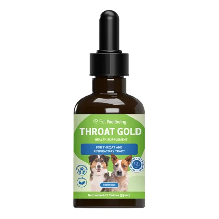 Pet Wellbeing Throat GOLD Liquid Respiratory Dog & Cat Supplement