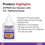 Zymox® Enzymatic Ear Solution for Dogs & Cats - 0.5% Hydrocortisone - 1.25 oz Bottle - Image 4