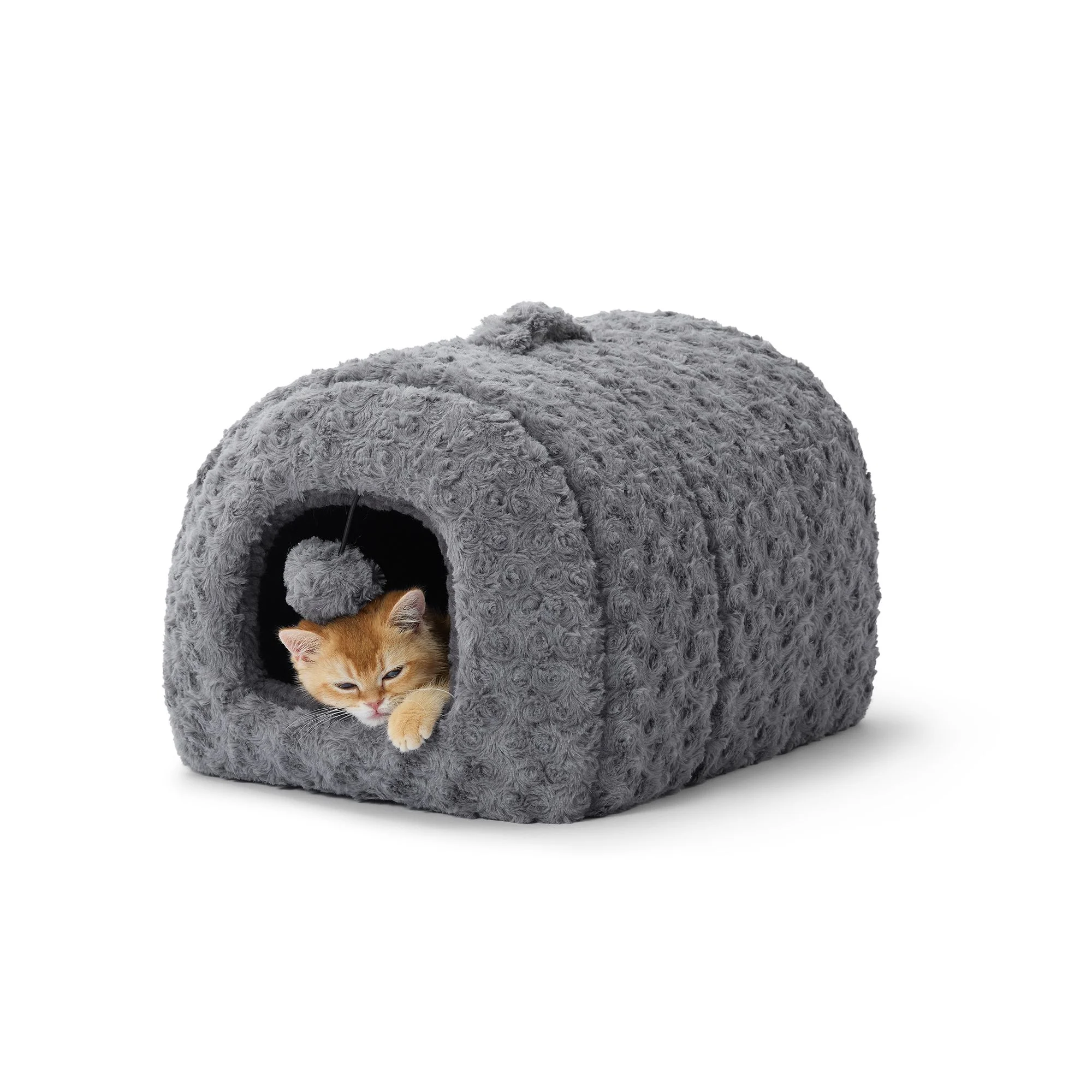 img_1761634949452_69_ldgQncPPA.webp Whisker City® Fur Hiding Hut & Toy Cat Bed - Image 1