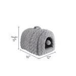 Whisker City® Fur Hiding Hut & Toy Cat Bed - Image 2